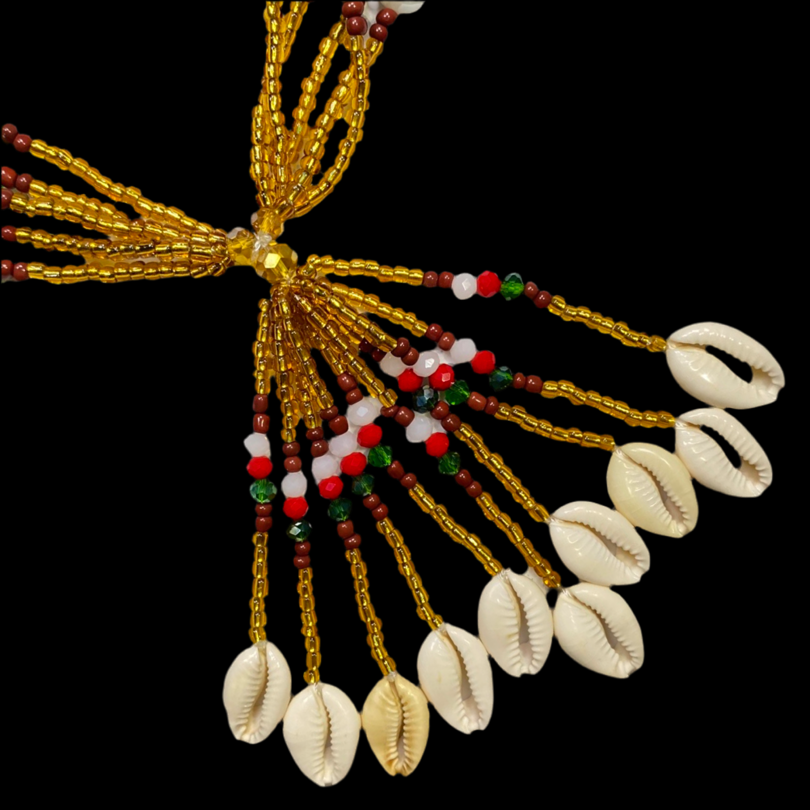Handmade Mazo de Oshún Ibu Acuaro - Crystal for Sopera | Yoruba Santería Orisha