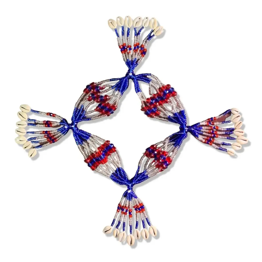 Santería Yemaya Yemoja Mazo - Ceremonial Beaded Necklace for Soup Tureen SanteriaGuide