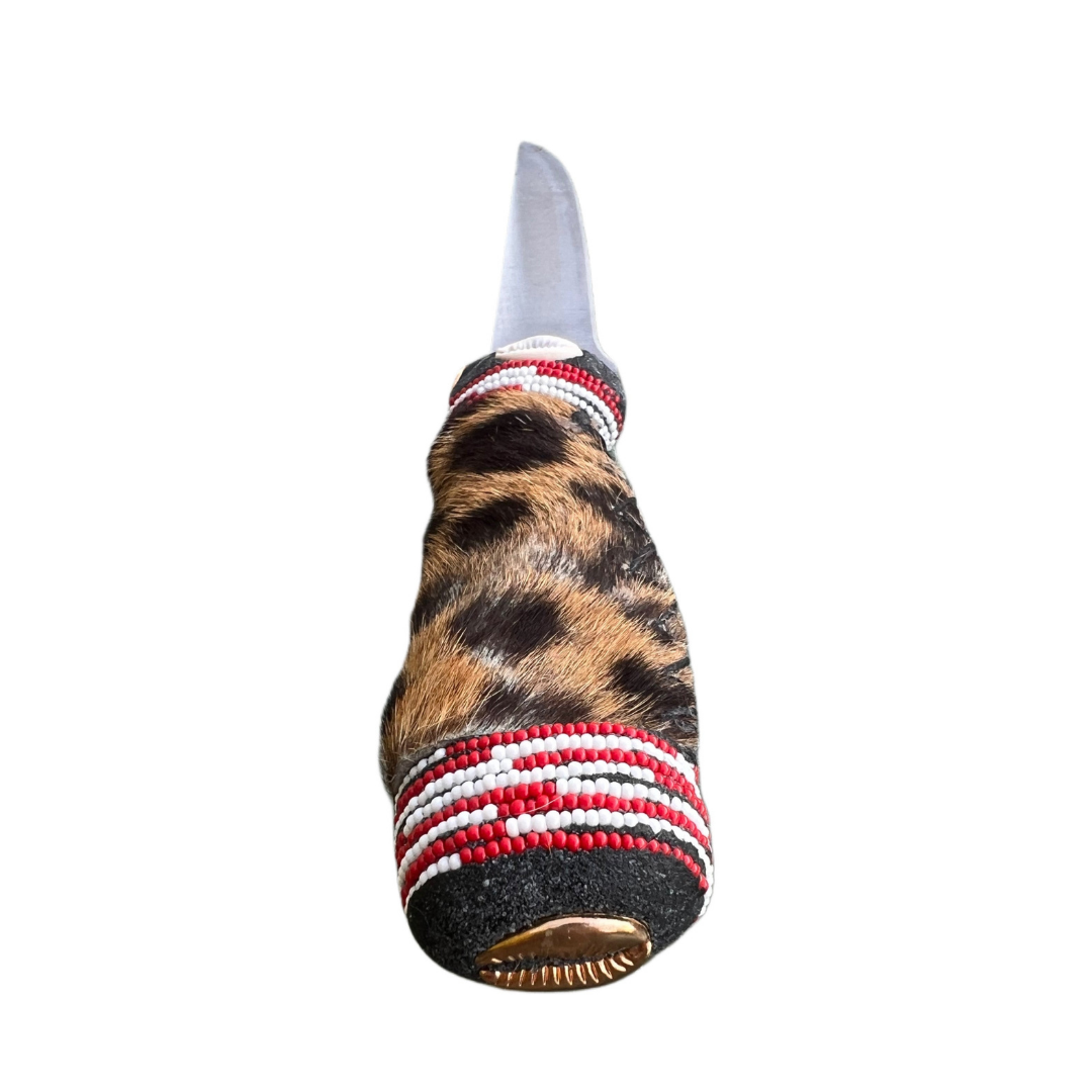 Pinaldo Cuchillo para Shango – De Piel, Diseño 1 (Knife with Leather for Shango – Design 1)