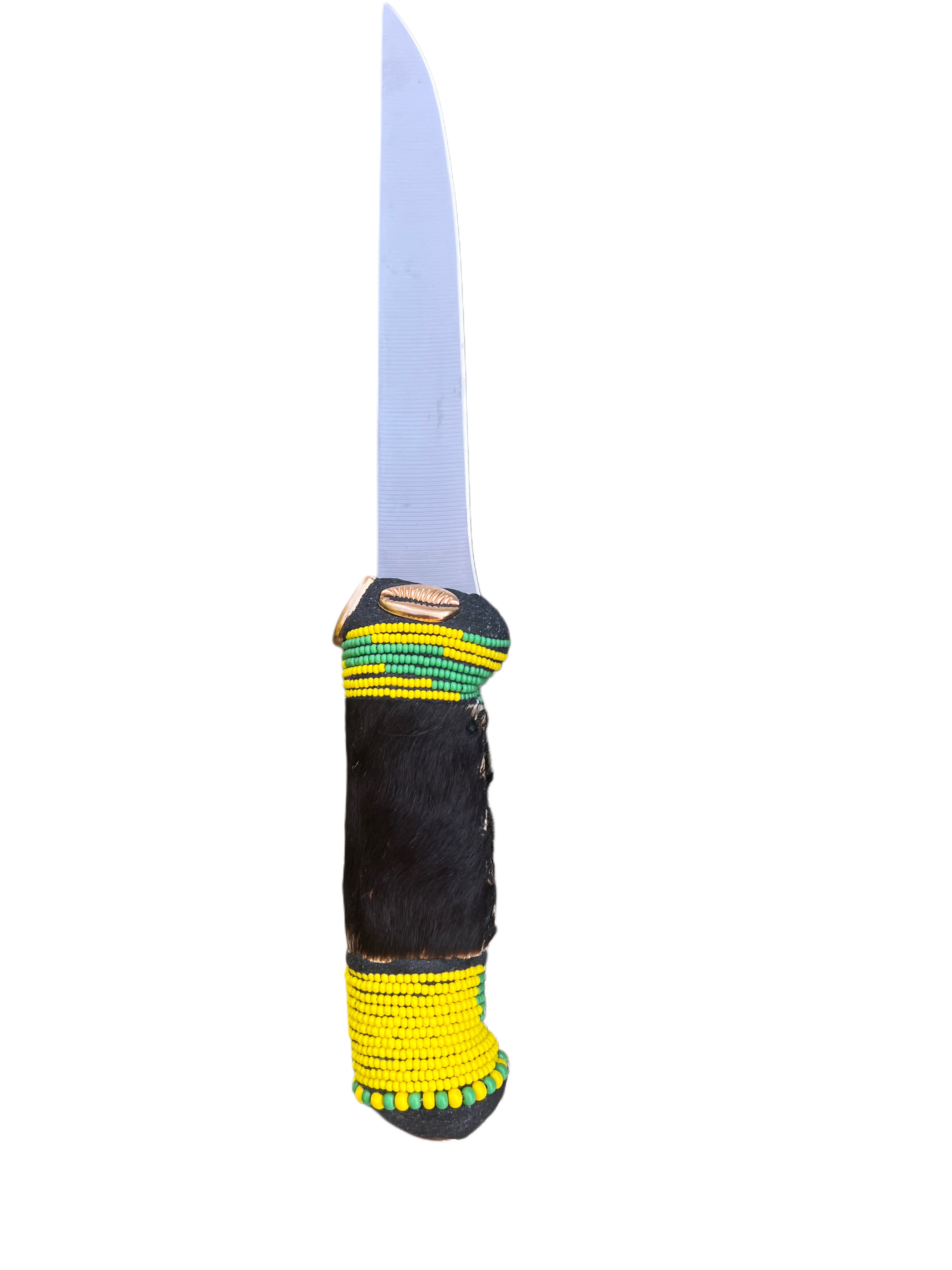 Cuchillo para Babalawo Santero Oba Oriate Orunmila - De Piel - Diseño 6