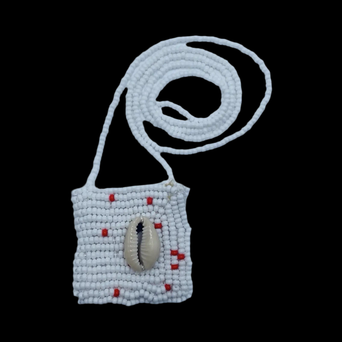Obatalá Ayaguna Macuto – Handmade with Sacred Beads & Cowrie Shell
