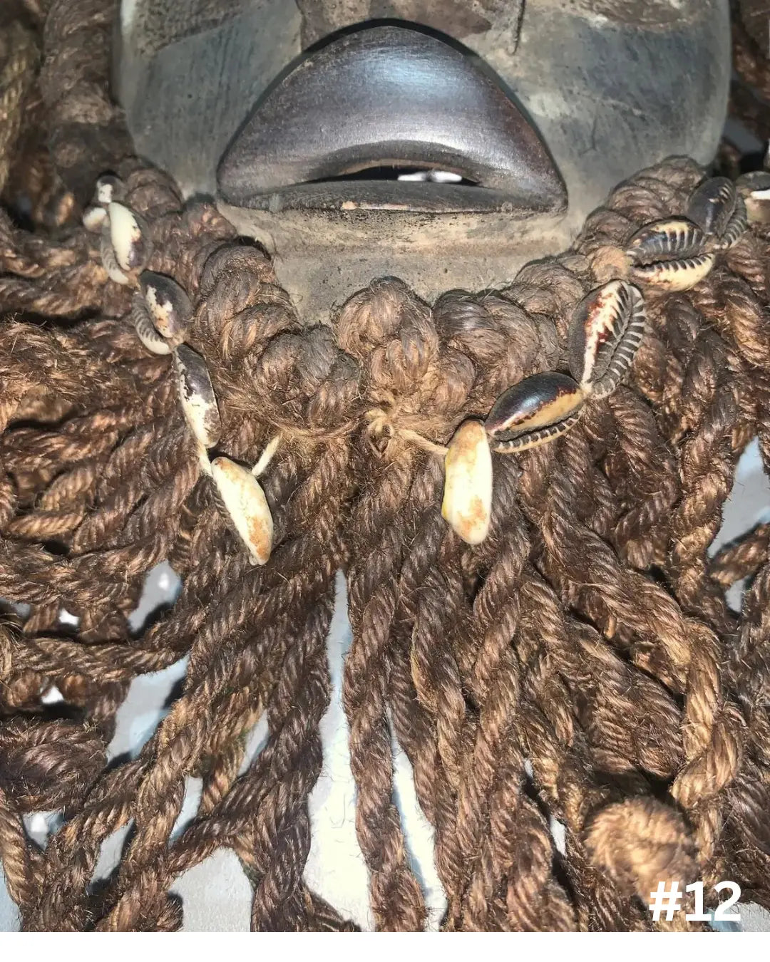 Dan Mask with Cowries and Rope Beard African Mask SanteriaGuide