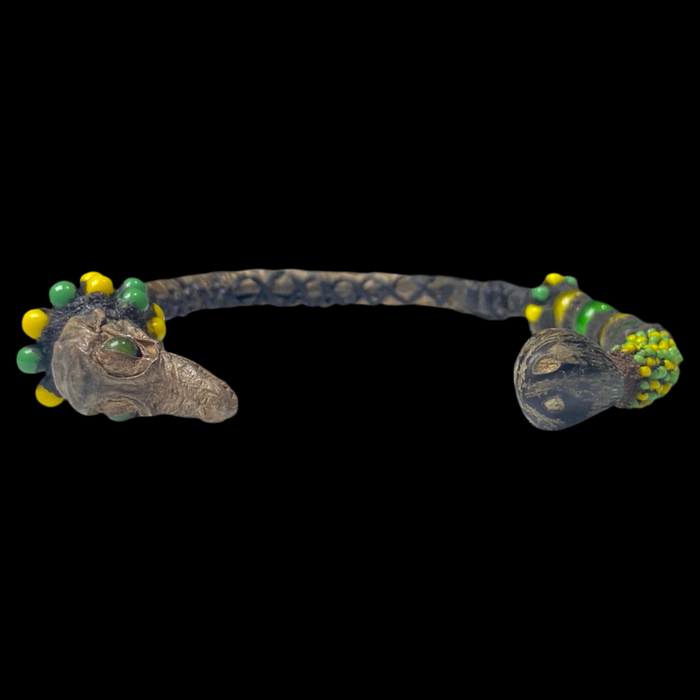 Handmade Ilde de Orunmila Bracelet – Ikin & Crocodile-Inspired Motif – Yoruba Santería Orisha (Unblessed)