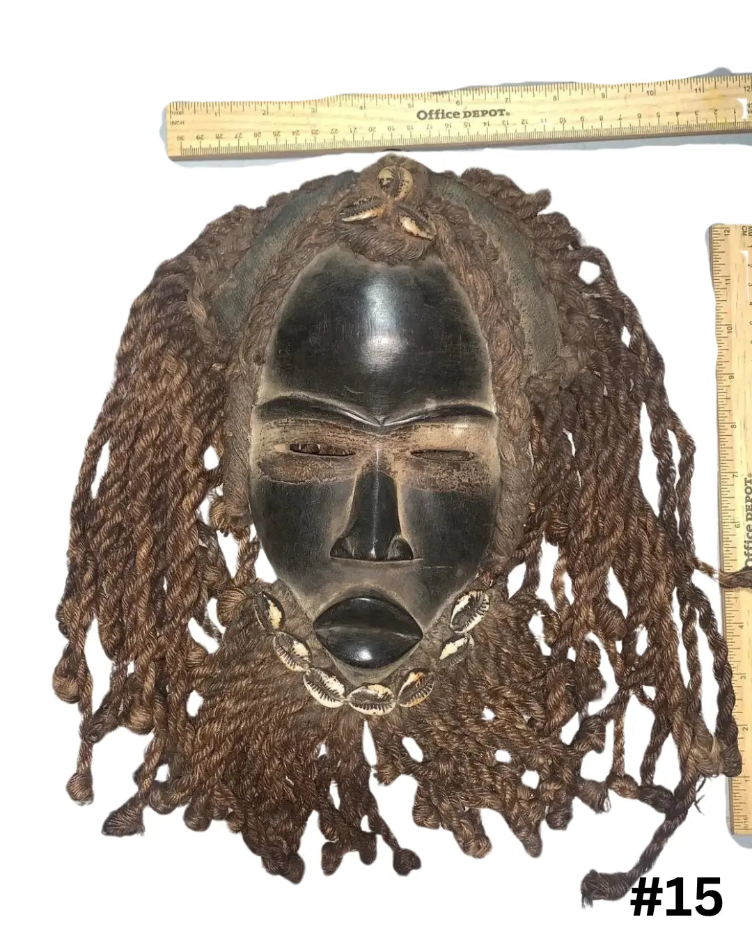 Dan Mask with Cowries and Rope Beard African Mask SanteriaGuide