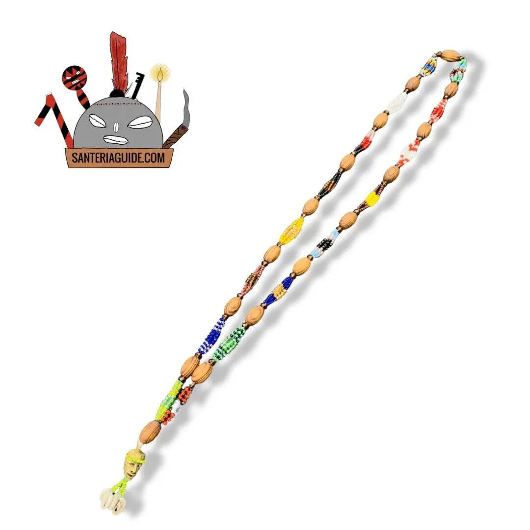 Ogbe Yono Ogbellono Long Beaded Necklace - 32 Inches, For Babalawo Awo, Ifa - SanteriaGuide