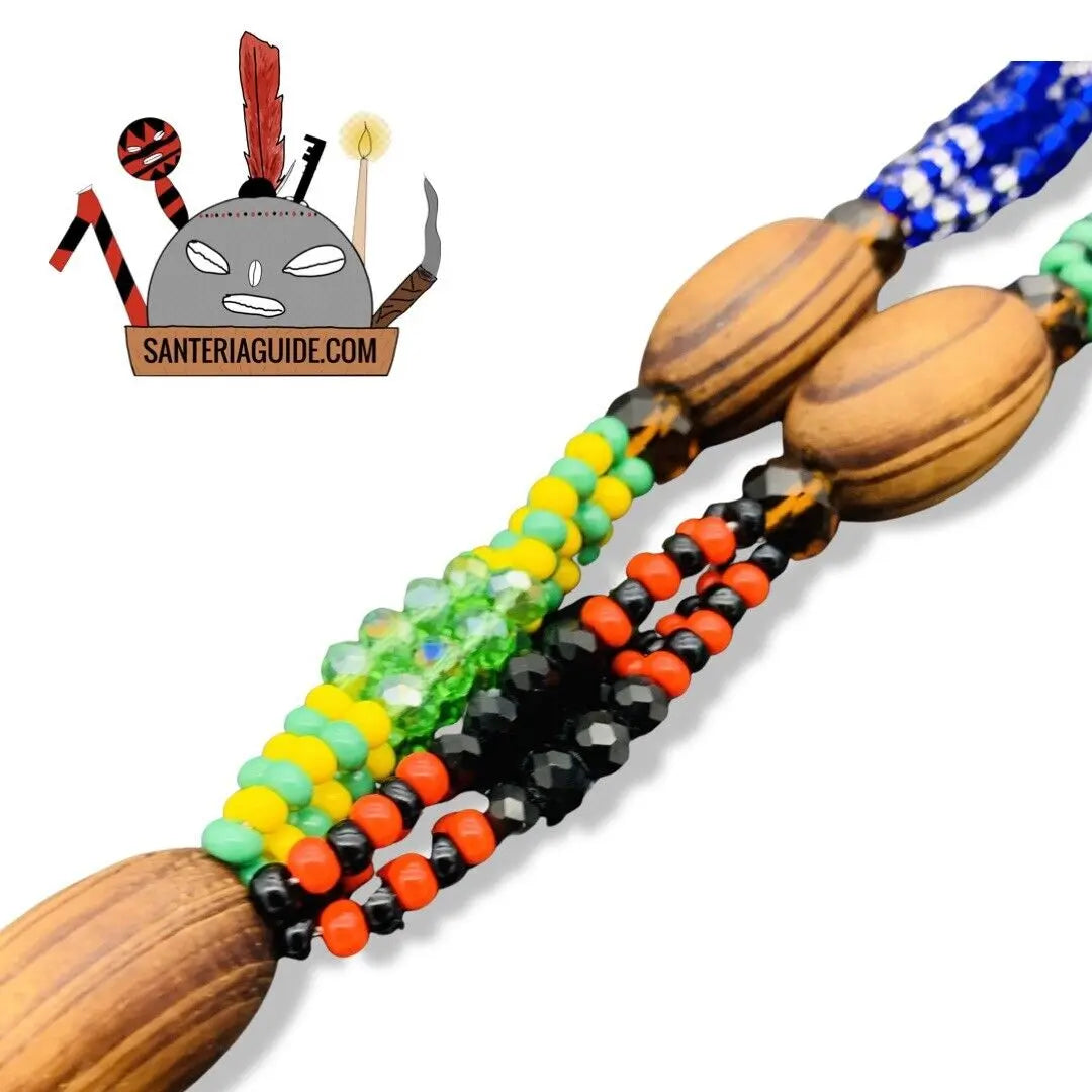 Ogbe Yono Ogbellono Long Beaded Necklace - 32 Inches, For Babalawo Awo, Ifa - SanteriaGuide