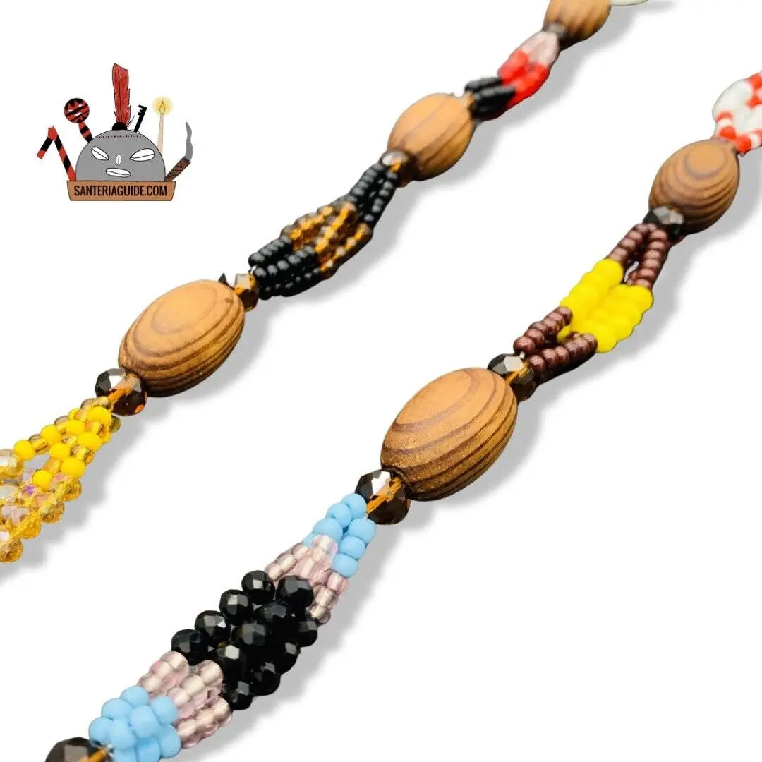 Ogbe Yono Ogbellono Long Beaded Necklace - 32 Inches, For Babalawo Awo, Ifa - SanteriaGuide