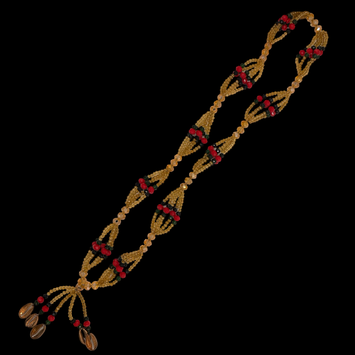 Oshun Ibu Kole Gala Necklace – Handmade with Beads & Cowrie Shells
