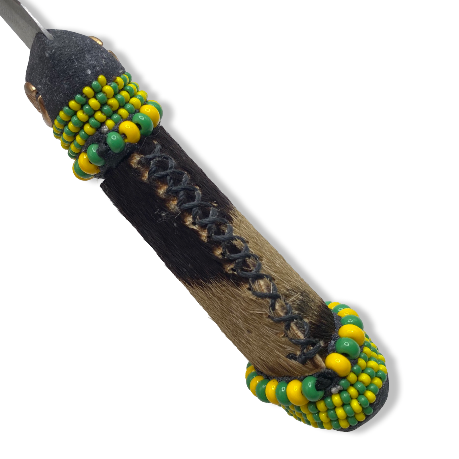 Cuchillo para Babalawo Santero Oba Oriate Orunmila - De Piel - Diseño 7