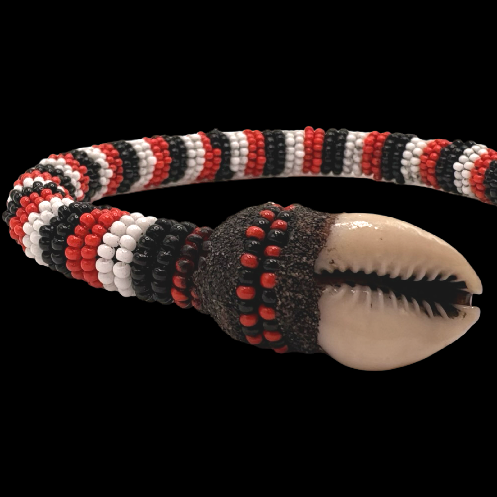 Pulsera Hecha a Mano Ilde de Eleguá Laroyé - Conchas de Cauri o Diseño de Cara Yoruba Santería Orisha