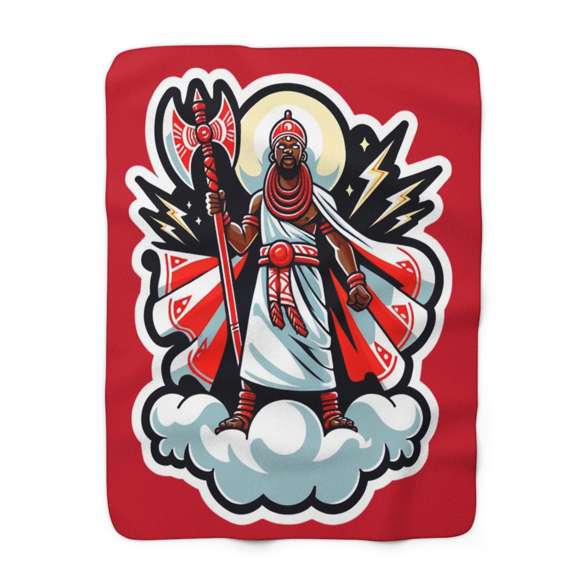 Shango Sherpa Fleece Blanket - SanteriaGuide