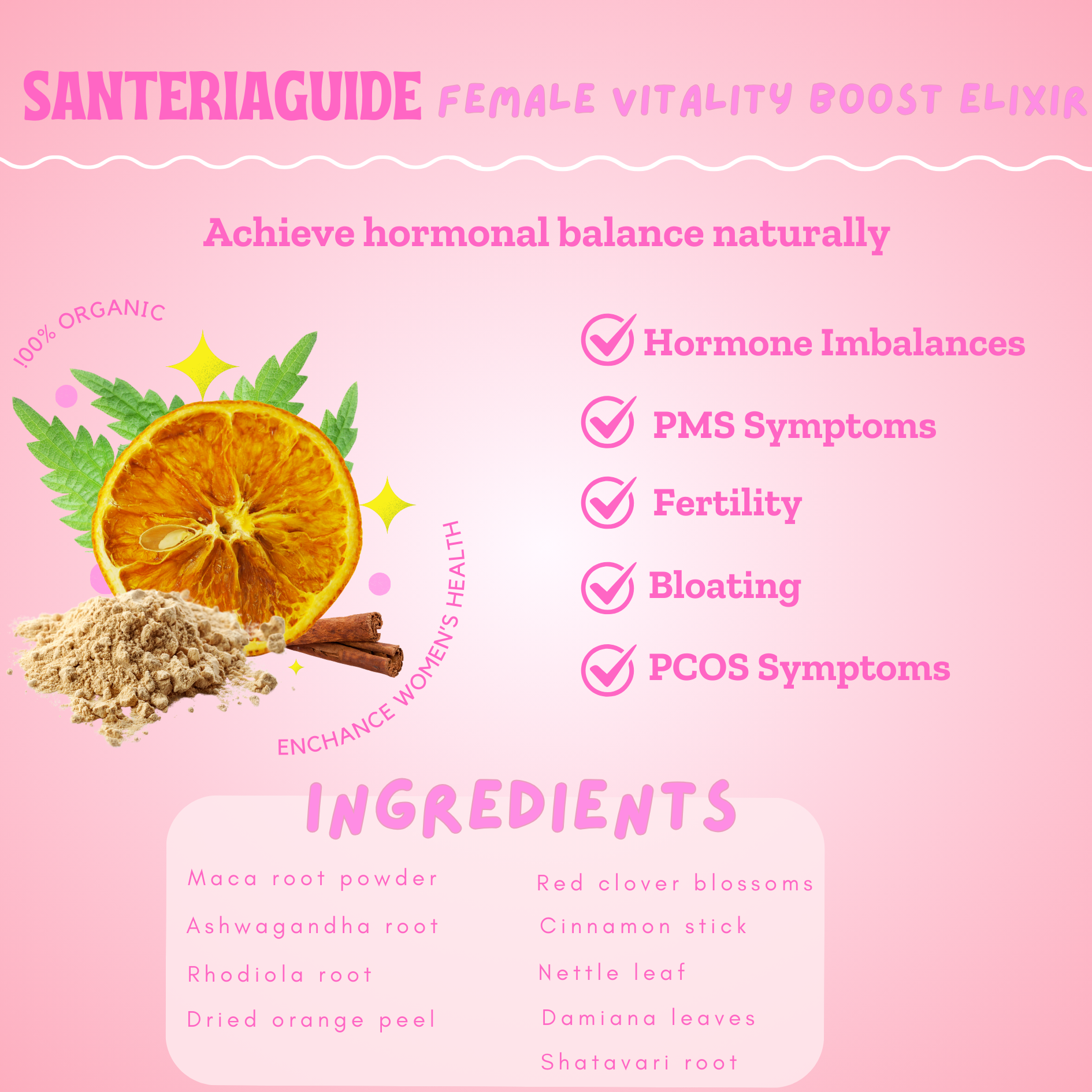 SanteriaGuide Enhanced Female Vitality Boost Elixir Tea - SanteriaGuide