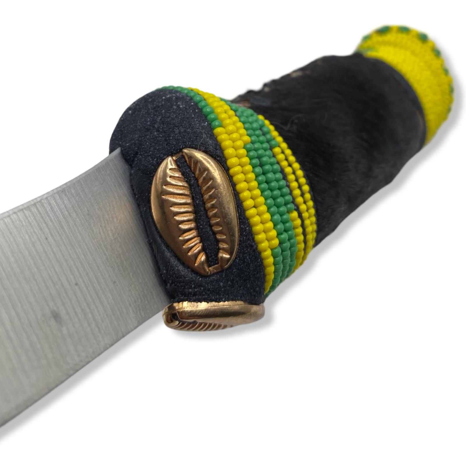 Cuchillo para Babalawo Santero Oba Oriate Orunmila - De Piel - Diseño 6