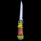 Pinaldo Cuchillo para Orunmila – De Piel, Diseño 2 (Knife with Leather for Orunmila – Design 2)