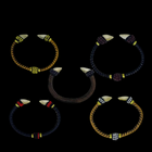Pulsera/Ilde de cuero hecha a mano: en honor a diferentes orishas y santos
