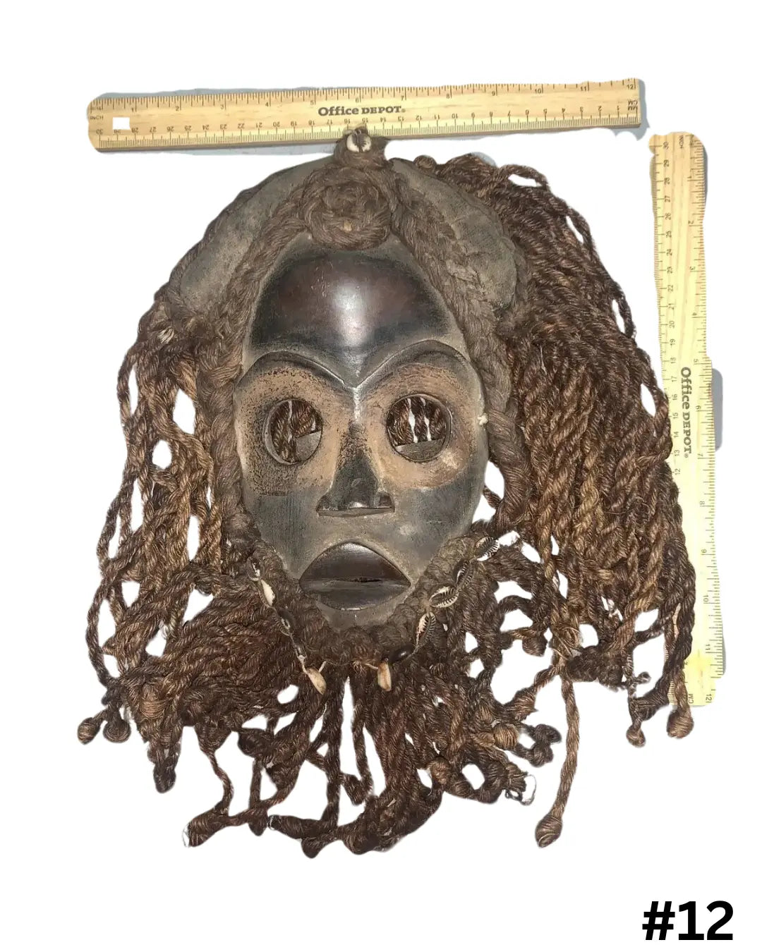 Dan Mask with Cowries and Rope Beard African Mask SanteriaGuide