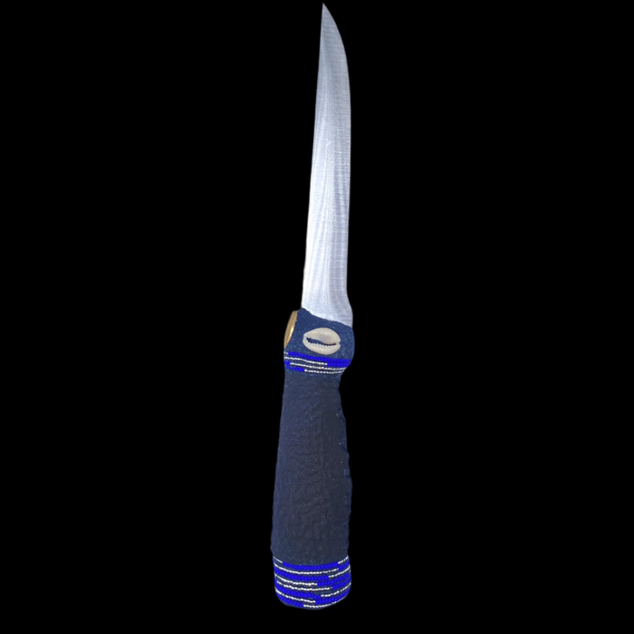 Pinaldo Cuchillo para Yemayá – De Piel, Diseño 1 (Knife with Leather for Yemayá – Design 1)