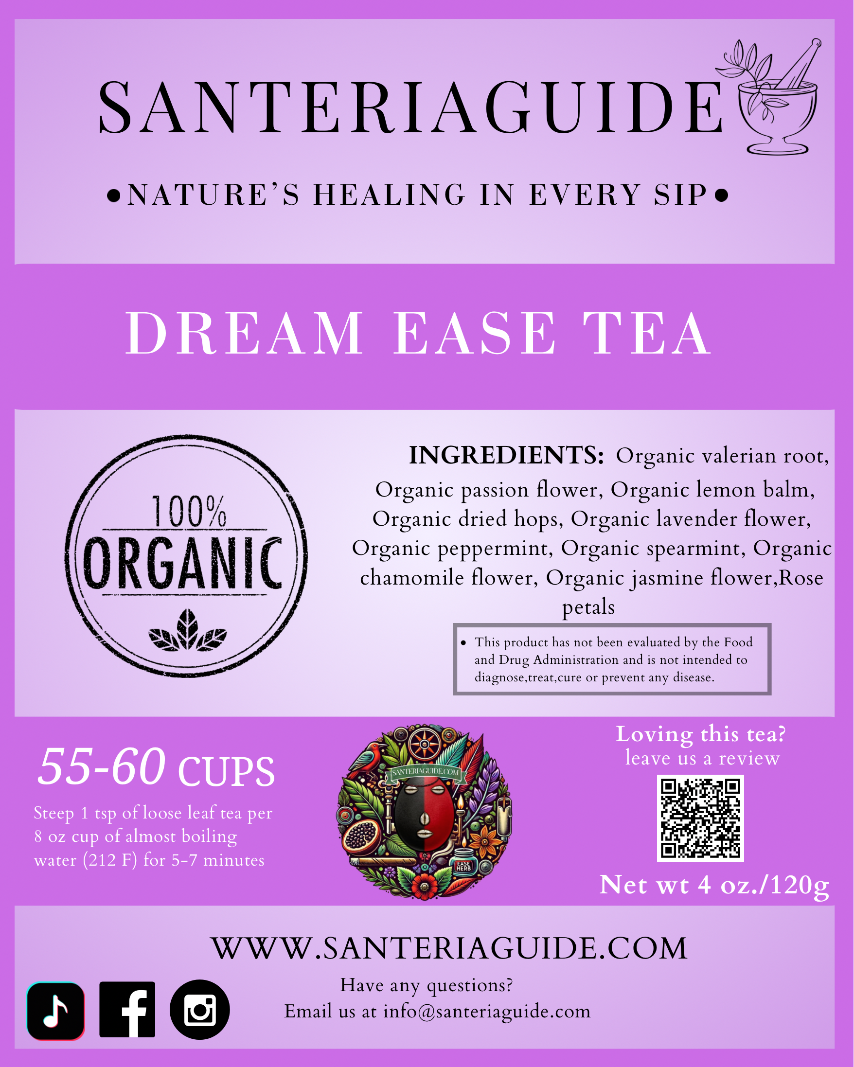 SanteriaGuide Dream Ease Tea - SanteriaGuide