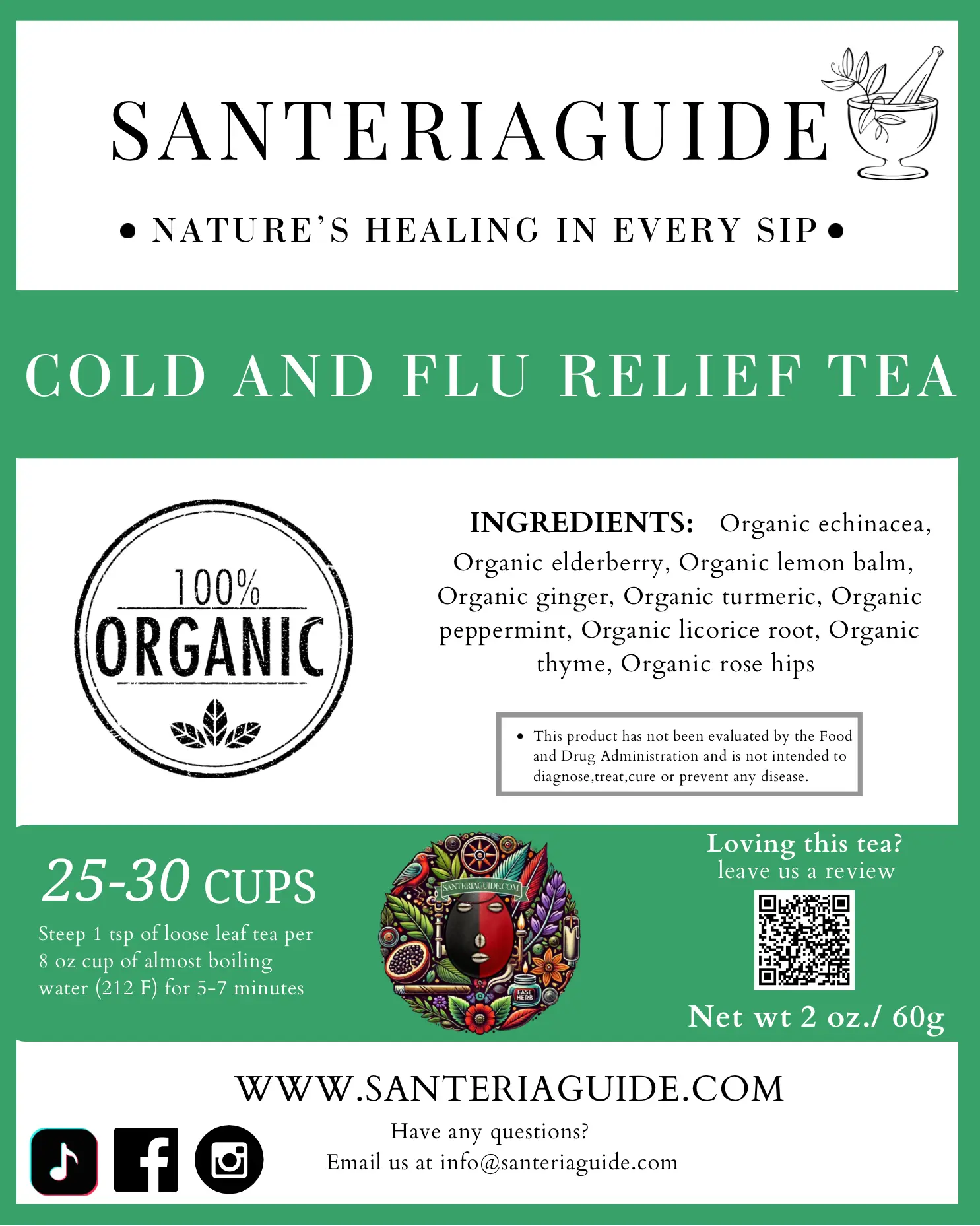 SanteriaGuide Cold and Flu Relief Tea SanteriaGuide