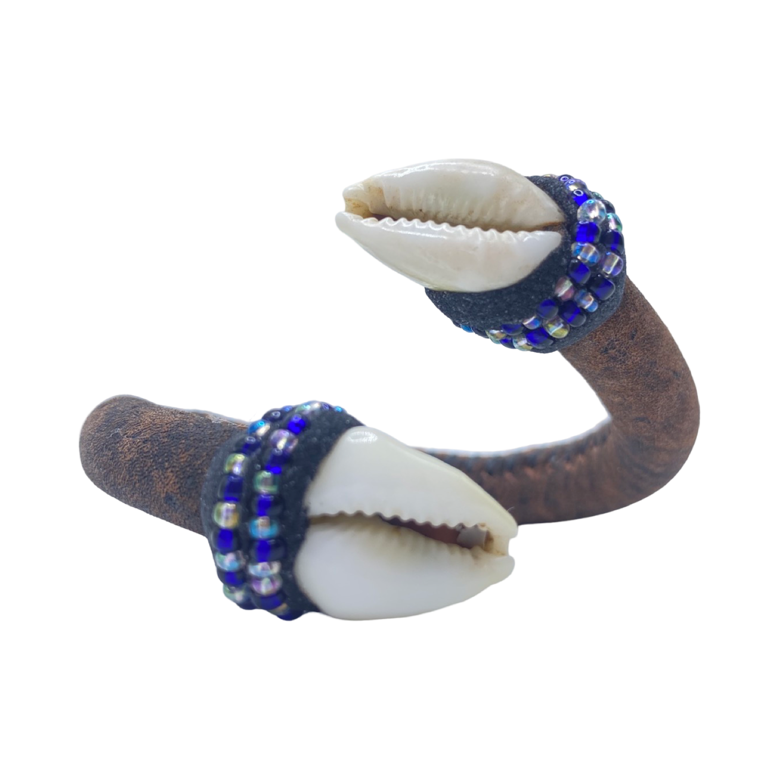 Pulsera De Yemaya En Piel – Concha De Cauri - SanteriaGuide