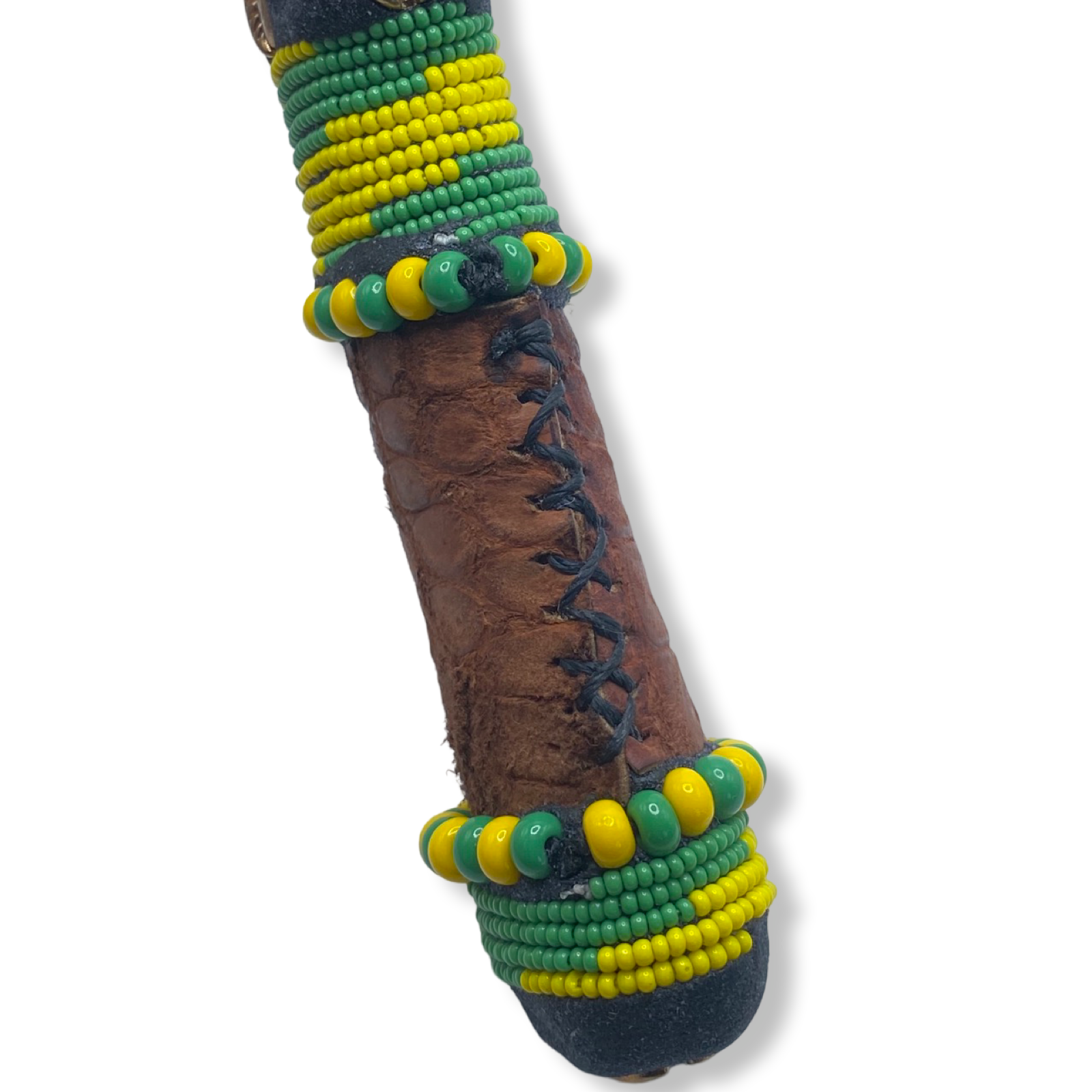 Cuchillo para Babalawo Santero Oba Oriate Orunmila - De Piel - Diseño 2