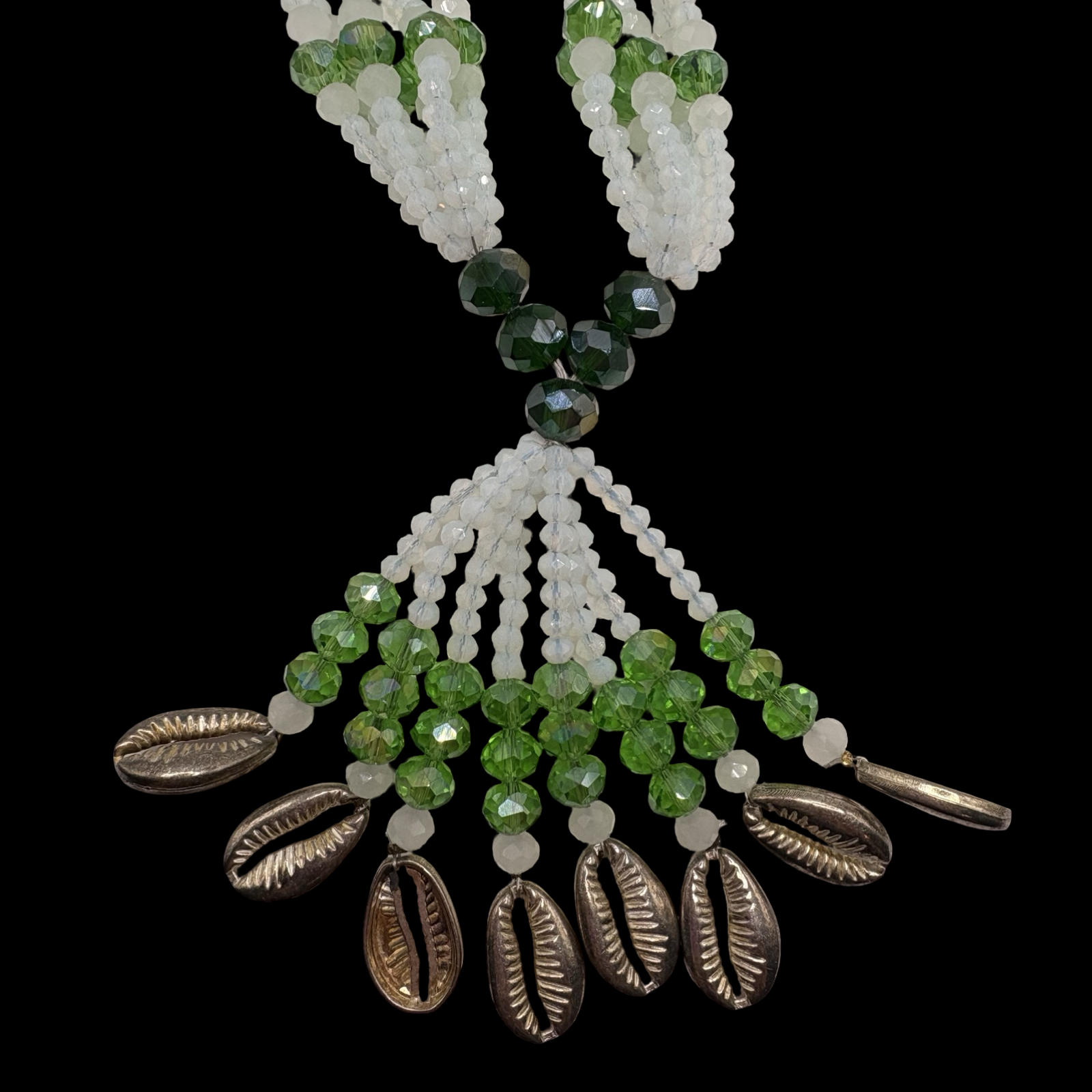 Obatala Alaguema  Gala Necklace – Handmade with Beads & Cowrie Shells