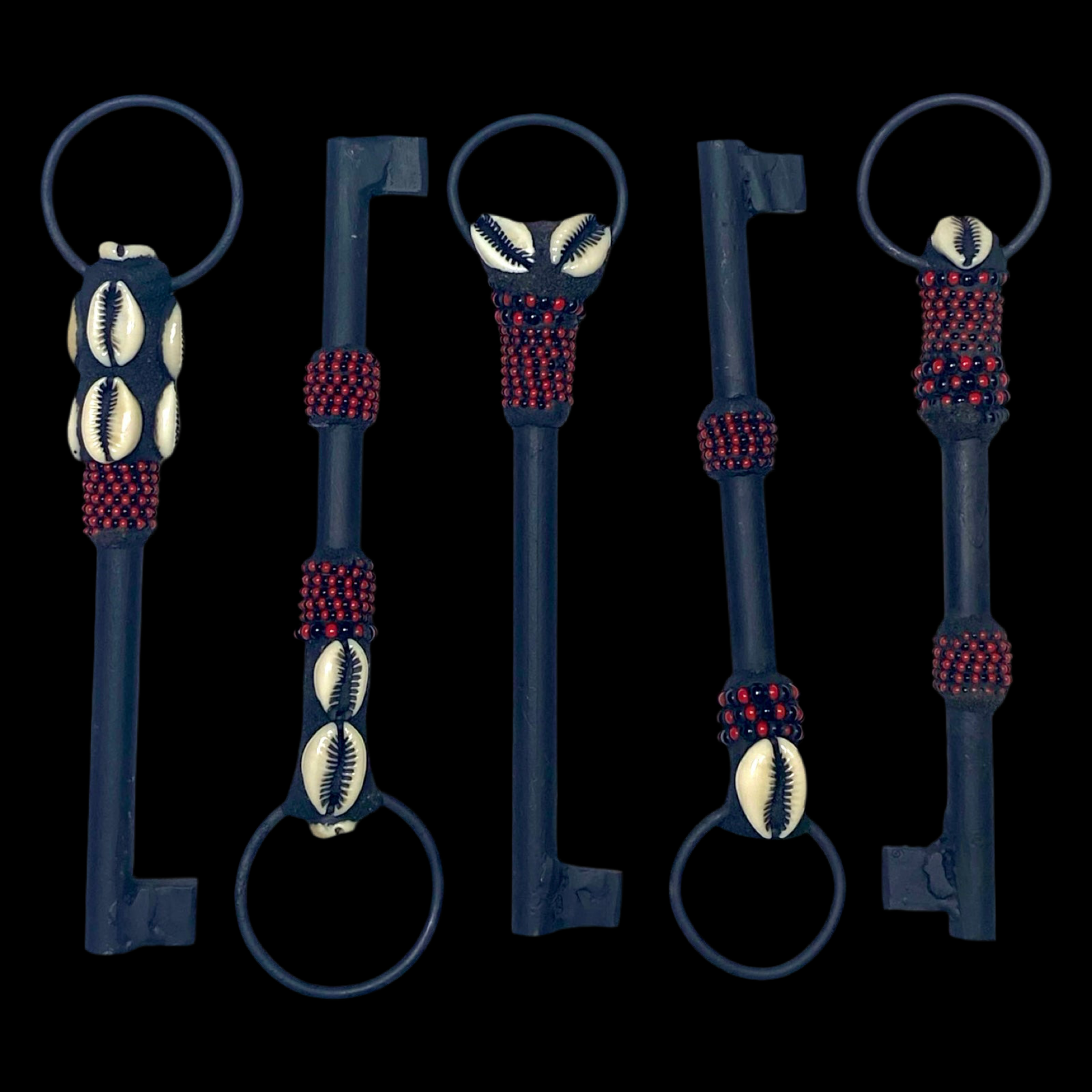Adorned Eleguá Key - Spiritual Pathways & Honor Yoruba Orisha.