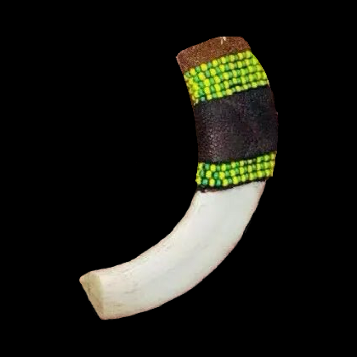 Colgante de colmillo de jabalina Orunmila hecho a mano - Amuleto de orisha de santería yoruba de marfil