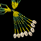 Mazo de Orunmila hecho a mano - Orisha Santería Yoruba Verde y Amarillo