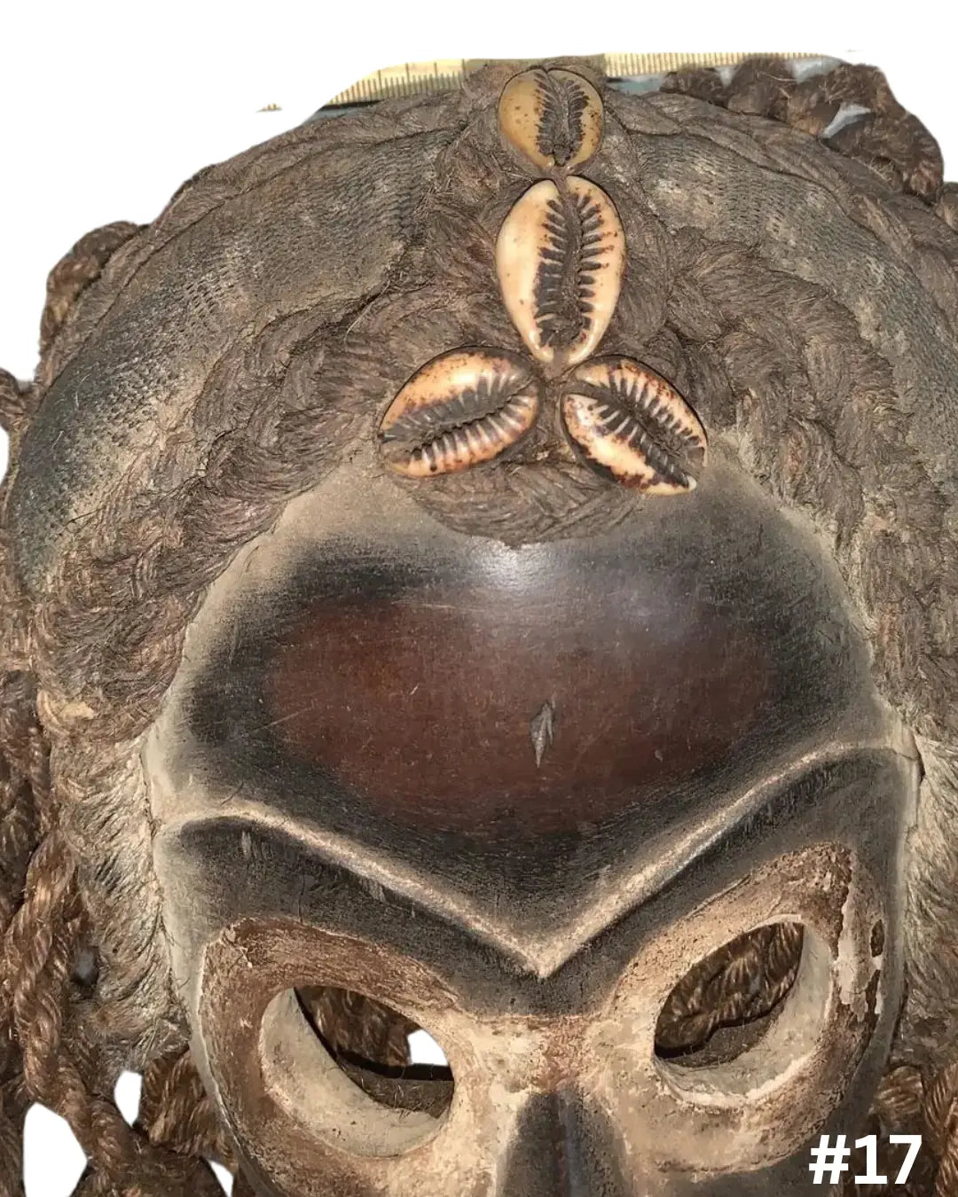 Dan Mask with Cowries and Rope Beard African Mask SanteriaGuide