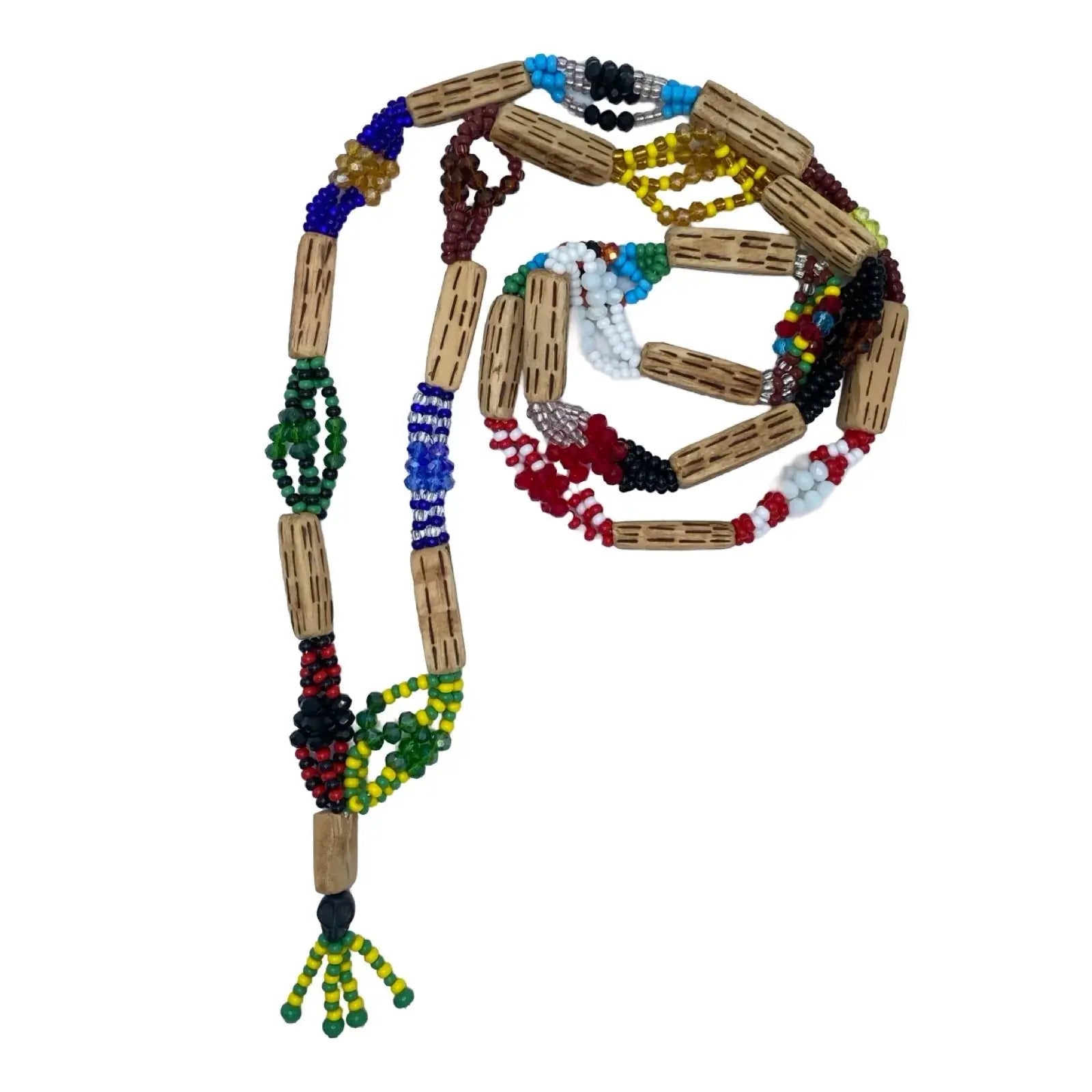 Ogbe Yono Ogbellono Long Beaded Necklace - 32 Inches, For Babalawo Awo, Ifa SanteriaGuide