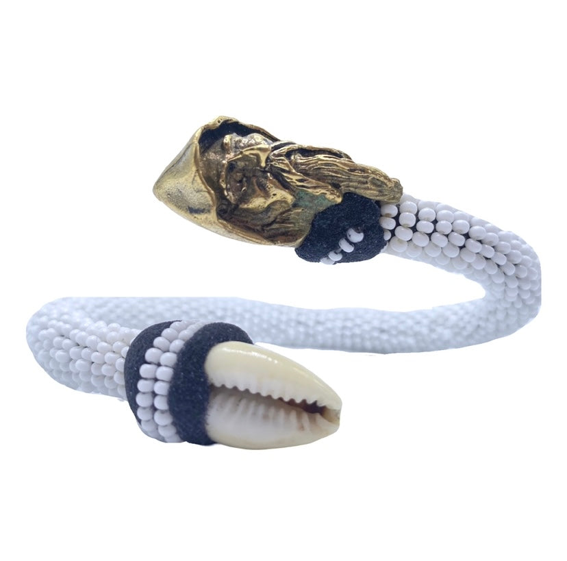 Pulsera de Obatala – Conchas de Cauri y Bronze