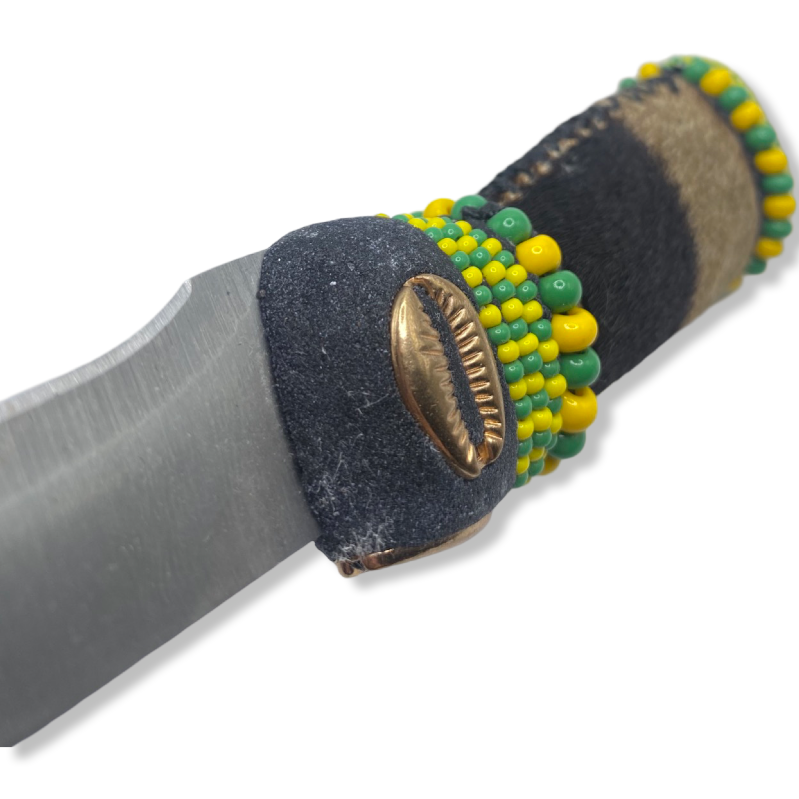 Cuchillo para Babalawo Santero Oba Oriate Orunmila - De Piel - Diseño 7