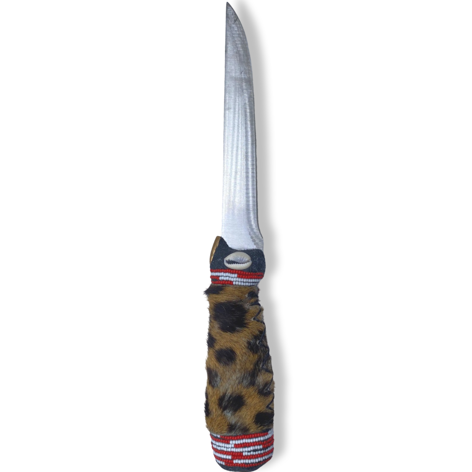 Cuchillo para Babalawo Santero Oba Oriate Shango - De Piel - Diseño 1