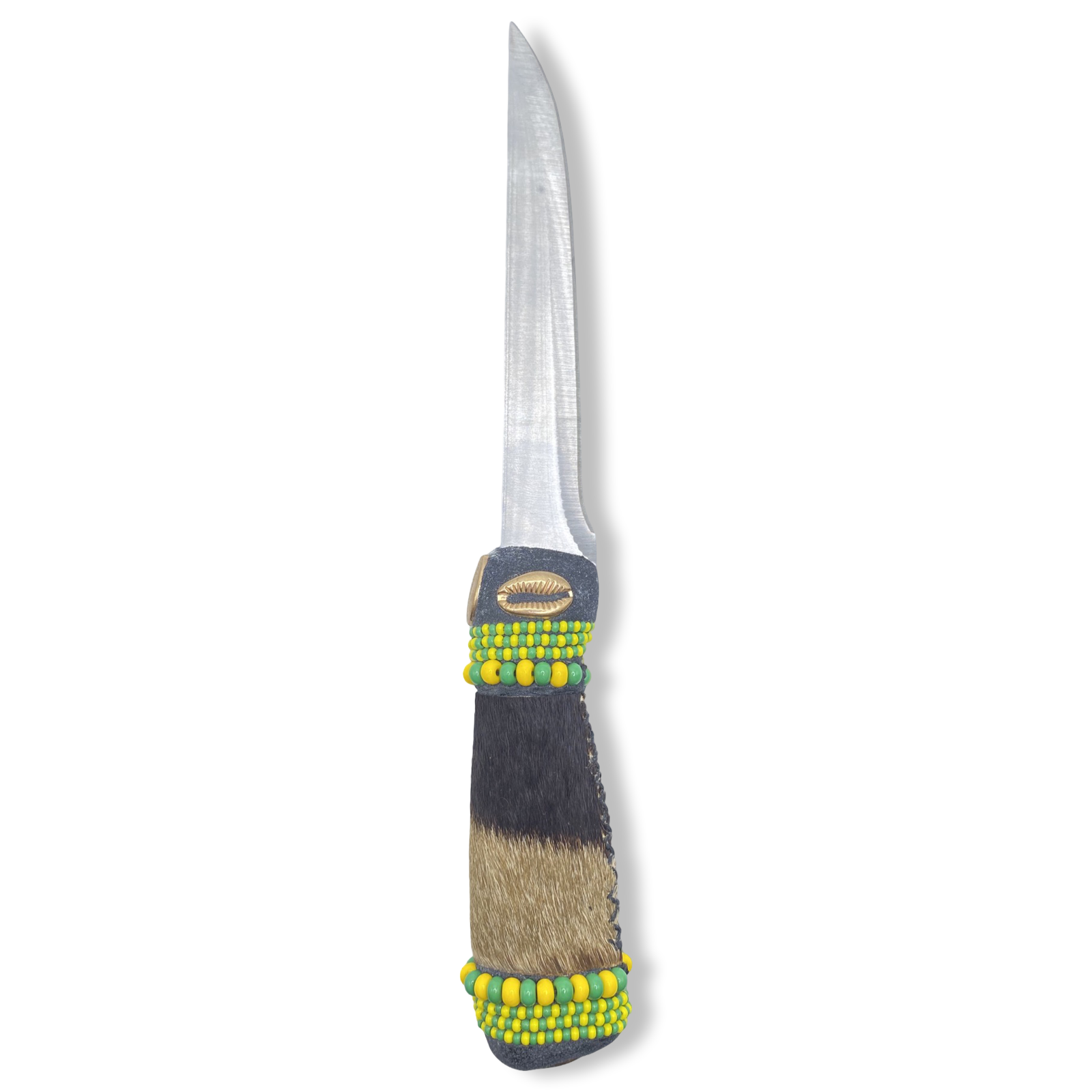 Cuchillo para Babalawo Santero Oba Oriate Orunmila - De Piel - Diseño 7