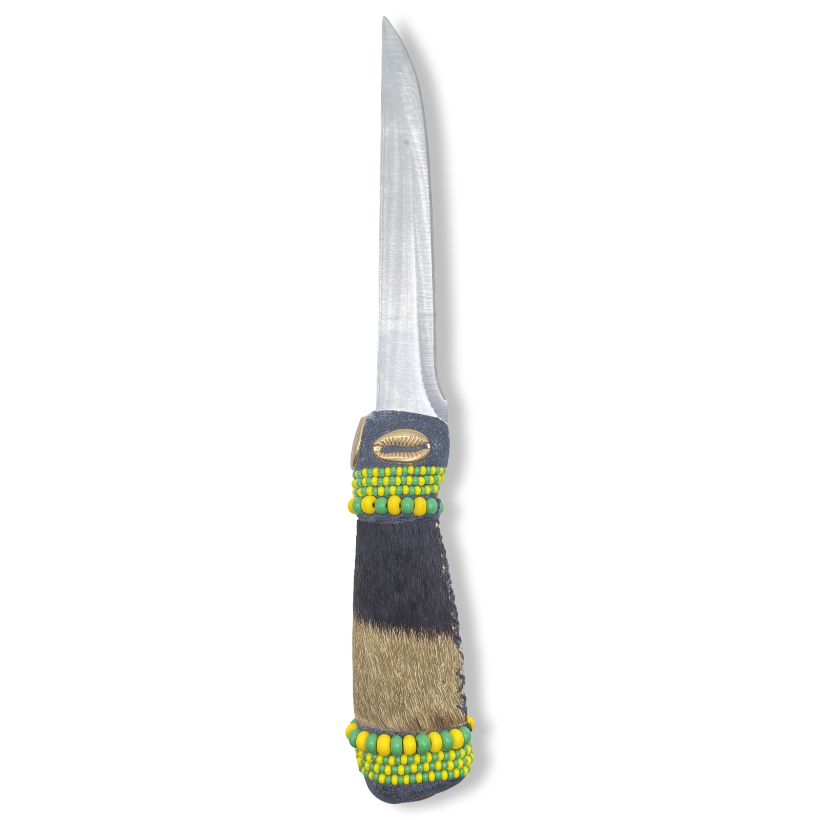 Pinaldo Cuchillo para Orunmila – De Piel, Diseño 7 (Knife with Leather for Orunmila – Design 7) - SanteriaGuide