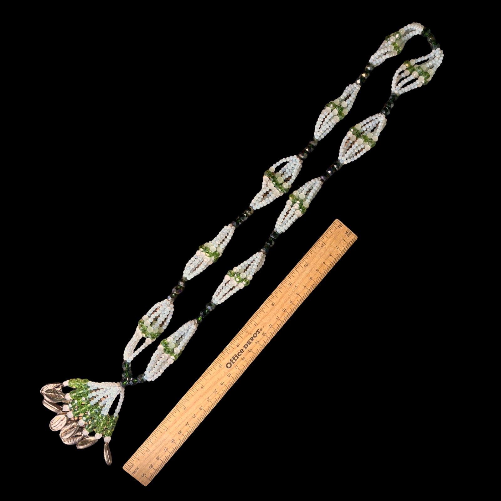 Obatala Alaguema  Gala Necklace – Handmade with Beads & Cowrie Shells