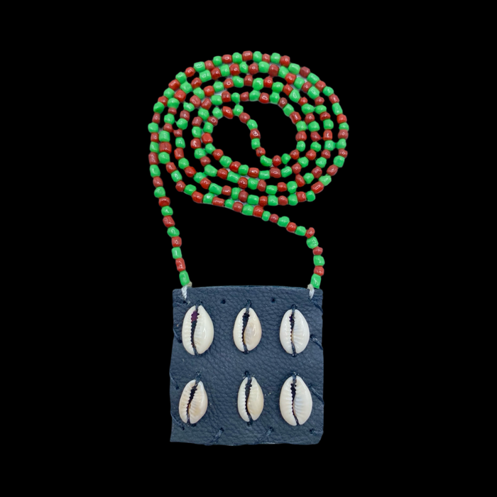 Eleke de Orula con Saco para Carga (Collar Sagrado/Collar with Pouch) – Sabiduría y Protección