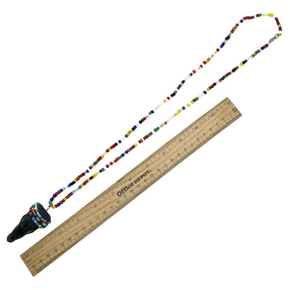 Eleke de Osain o Gurufinda con Cabeza de Cocodrilo Real (Collar/Necklace) - SanteriaGuide