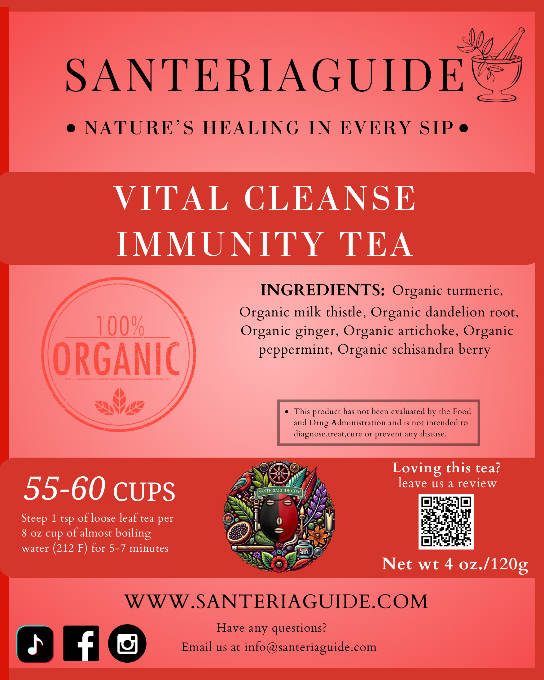 SanteriaGuide Vital Cleanse & Immunity Tea - SanteriaGuide