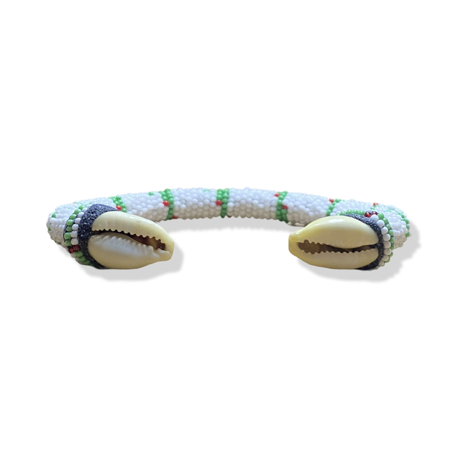 Handmade Ilde de Oduduwa Bracelet – White, Green & Red Yoruba Santeria Orisha - SanteriaGuide