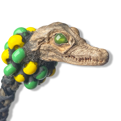 Handmade Ilde de Orunmila Bracelet - Ikin & Crocodile Yoruba Santeria Orisha - SanteriaGuide