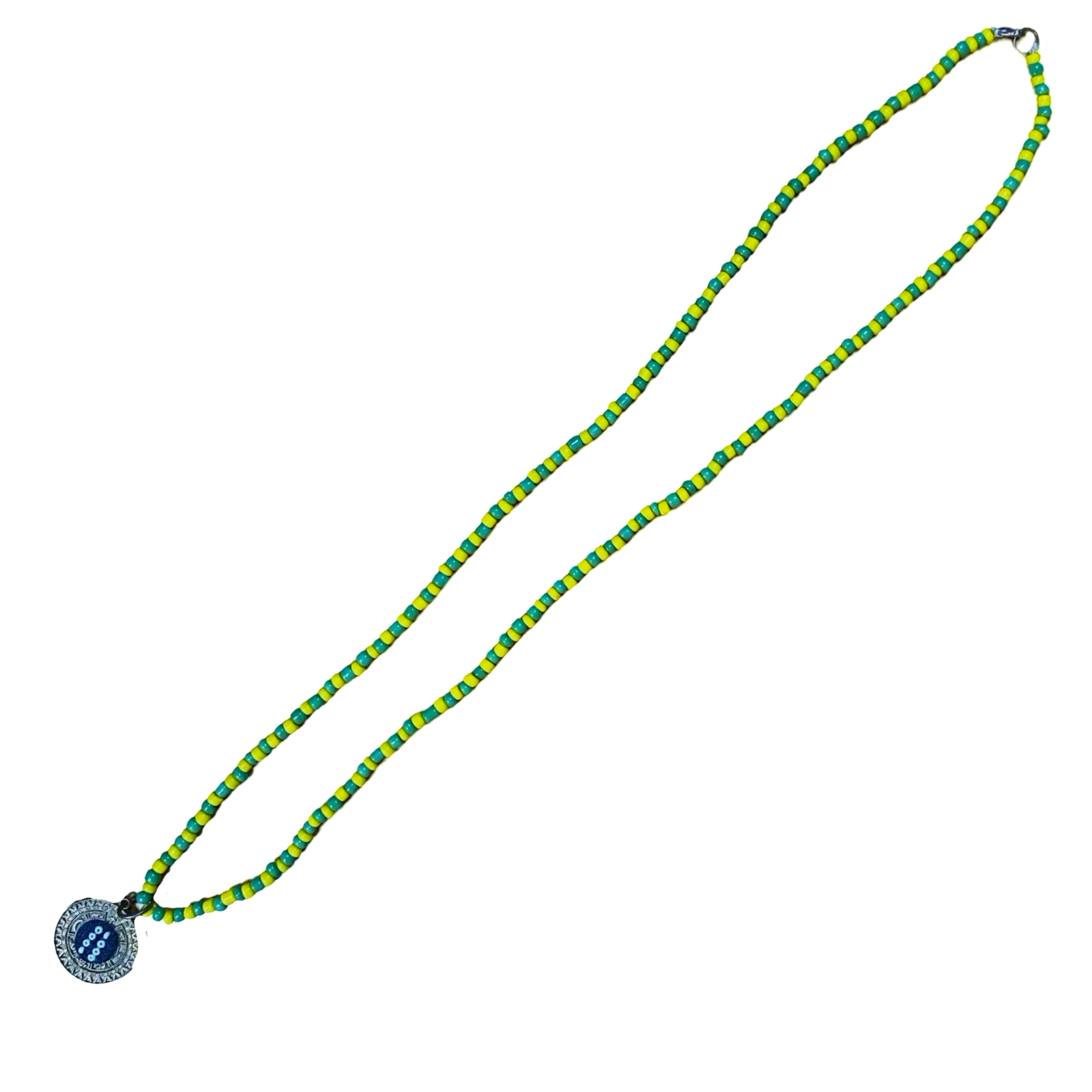 Handcrafted pendant representing the Tablerito de Orula, ideal for spiritual wear.