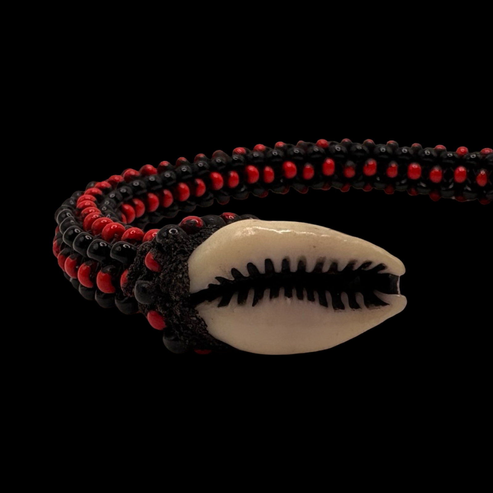 Pulsera Hecha a Mano Ilde de Eleguá Laroyé - Conchas de Cauri o Diseño de Cara Yoruba Santería Orisha