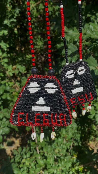 Collares de Eleguá, Elewá y Eshu Hechos a Mano – Diseños Únicos en Círculo, Triángulo y Rectángulo | Santería, Ifá, Babalawo y Palo Mayombe